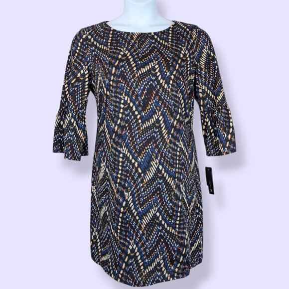 NWT AB Studio Abstract 3/4 Sleeve Dress - Picture 1 of 6